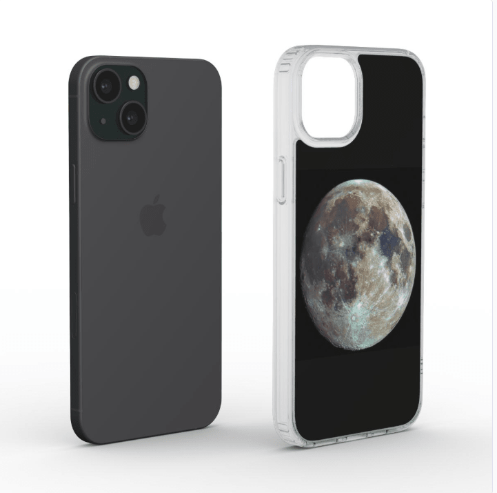 Full Moon Clear Phone Case - AstroImagery Shop